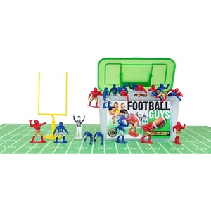 image:imageKaskey Kids Football Guys Blue Yellow vs Black Gold 30 Pieces in Each Set Includes 2 Teams Accessories and Travel Storage Case Nostalgic Sports Action Figures for Imaginative PlayRedBlue